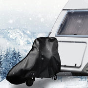 Dispositivo di protezione idrorepellente universale in versione grande per applicazione anti-slingerkoppeling - accessori per caravan con chiusura di cavo di rimorchio.