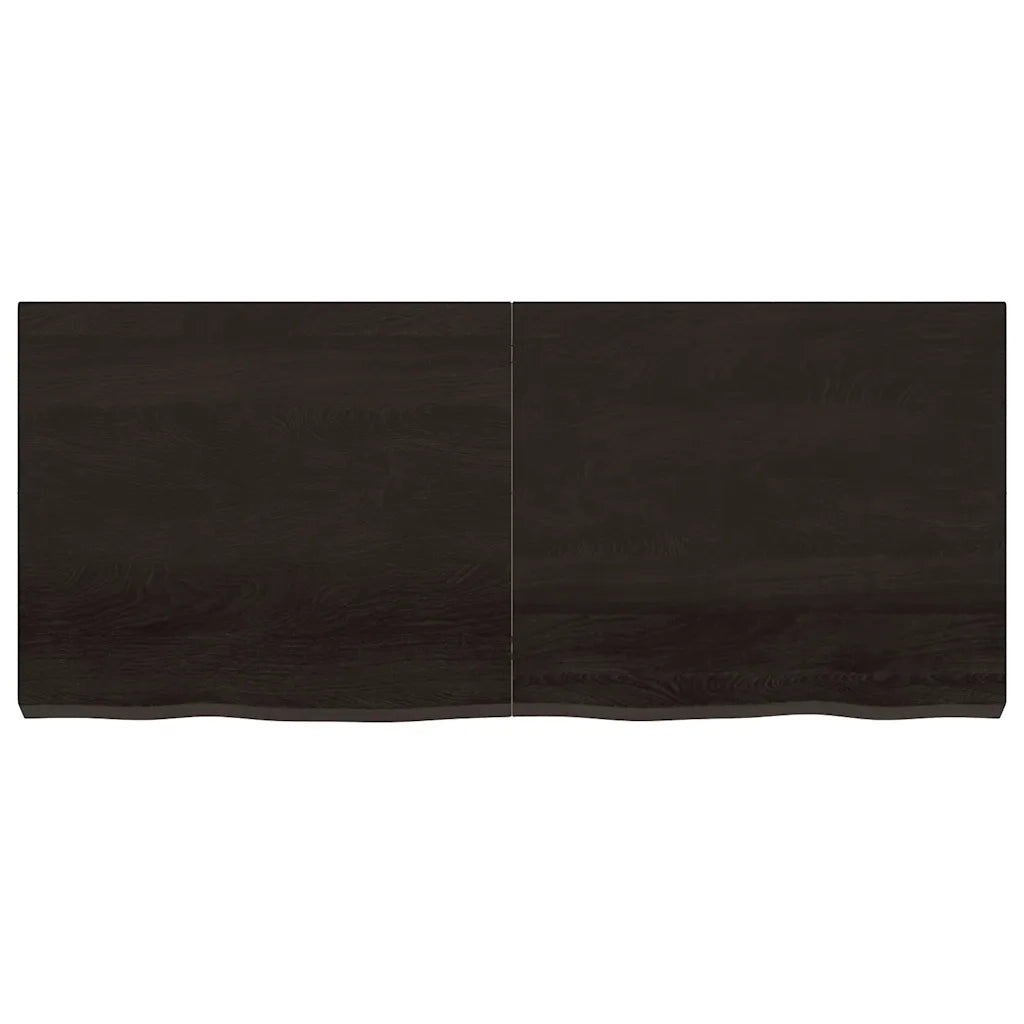Ripiano Marrone Scuro 140x60x(2-6) cm Massello Rovere Trattato