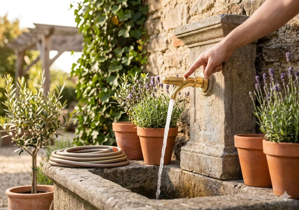 Rubinetto a Pulsante per Fontana da Giardino in Ottone Belfer RUB/021