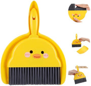 Aspirapolvere portatile a mano - Set di scopa e aspirapolvere - Giallo - Accessori per campeggio - Adatto per uso domestico e ufficio - Aspirapolvere manuale portatile
