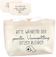 Set di due contenitori per carta igienica Contenitori per carta igienica Spaziosparanti contenitori per carta igienica in sacchetti Pannelli di carta igienica divertenti Organizzatore di bagno (Beige2)