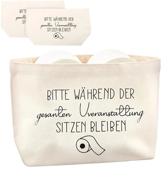 Set di due contenitori per carta igienica Contenitori per carta igienica Spaziosparanti contenitori per carta igienica in sacchetti Pannelli di carta igienica divertenti Organizzatore di bagno (Beige2)