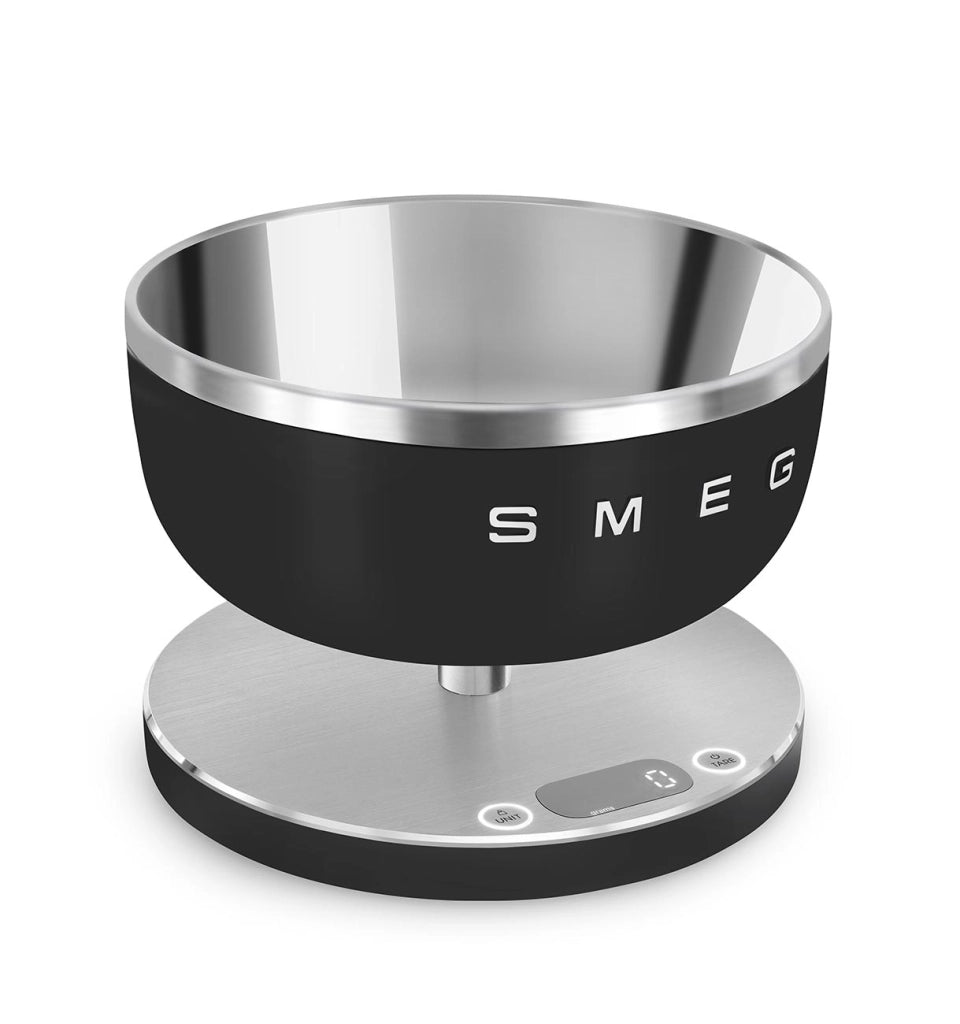 Smeg ksc01blmww bilancia da cucina digitale nero, opaca estetica collezione