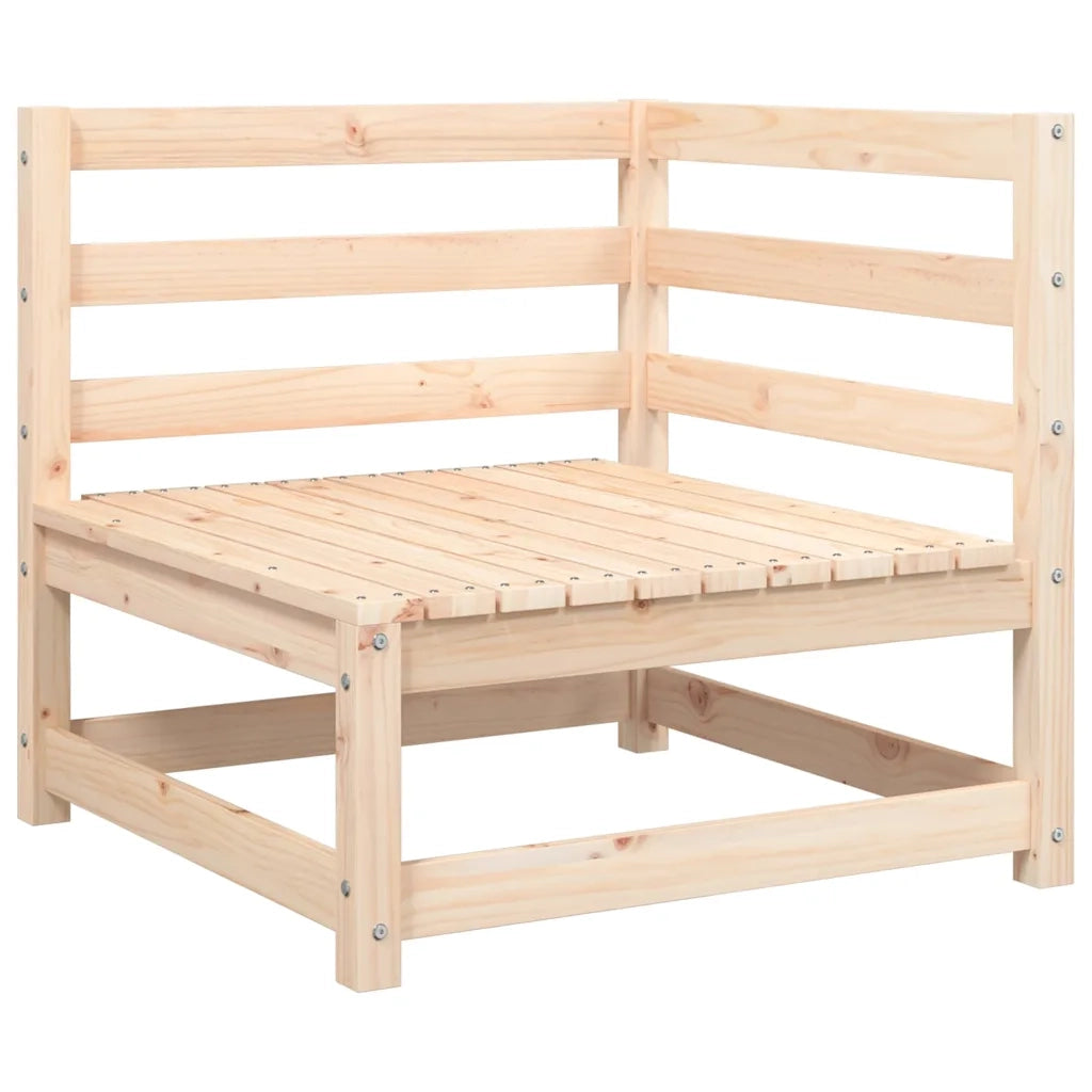 Divano Angolare da Giardino con Cuscini Legno Massello di Pino 838062