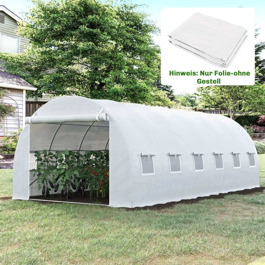 Telo per serra 6x3x2 m ¨C zephmum ¨C verde, 12 finestre, porta