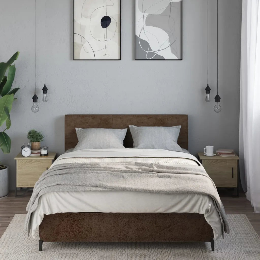 Comodini Rovere Sonoma 2 pz 40x30x40 cm in Legno Multistrato 848517