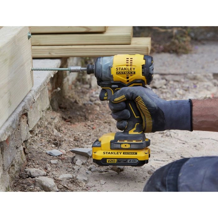 Avvitatore a percussione - STANLEY FATMAX V20 - SFMCF820D2K-QW - 190 Nm Brushless - Litio 18V - 2 Batterie 2Ah