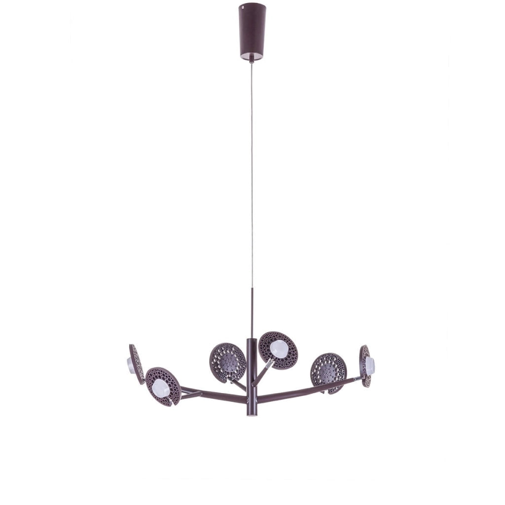 Lampada a sospensione Italux Kresyda LED 6 luci bronzo