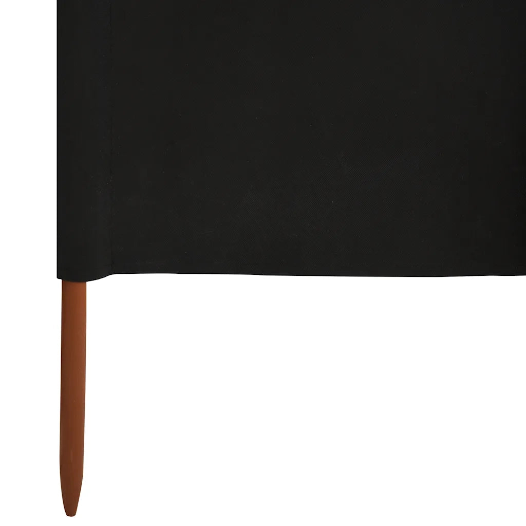 Paravento a 3 Pannelli in Tessuto 400x120 cm Nero CFW7942623