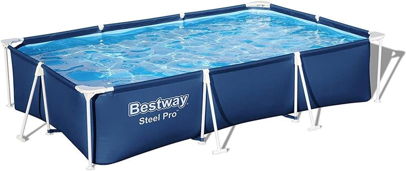 BESTWAY PISCINA FUORI TERRA STEEL PRO RETTANGOLARE 300 X 201 X 66 CM BLU