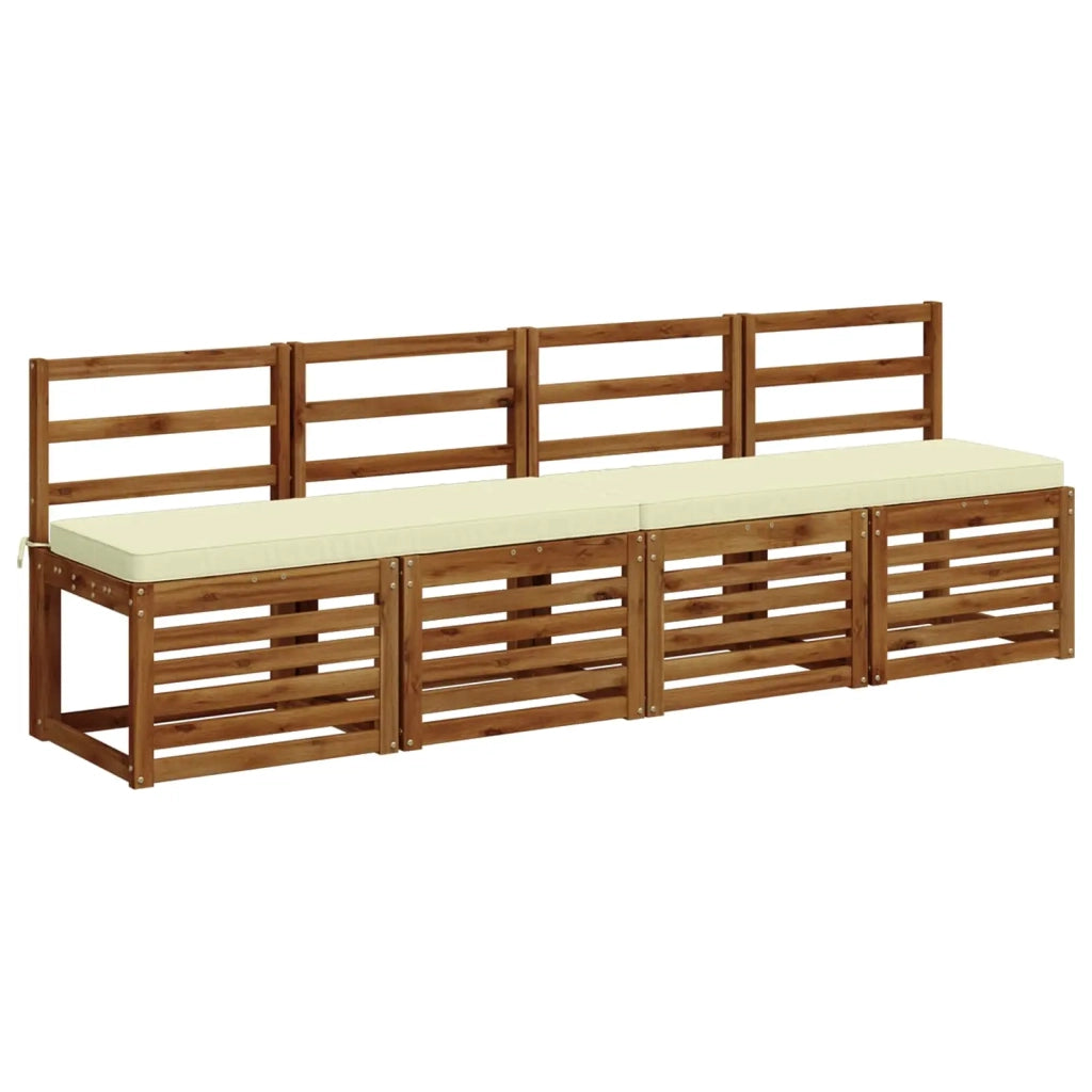 Cuscini per Panchina a 2 Pezzi VUGHT 2 pz 100% Poliestere Crema 951203