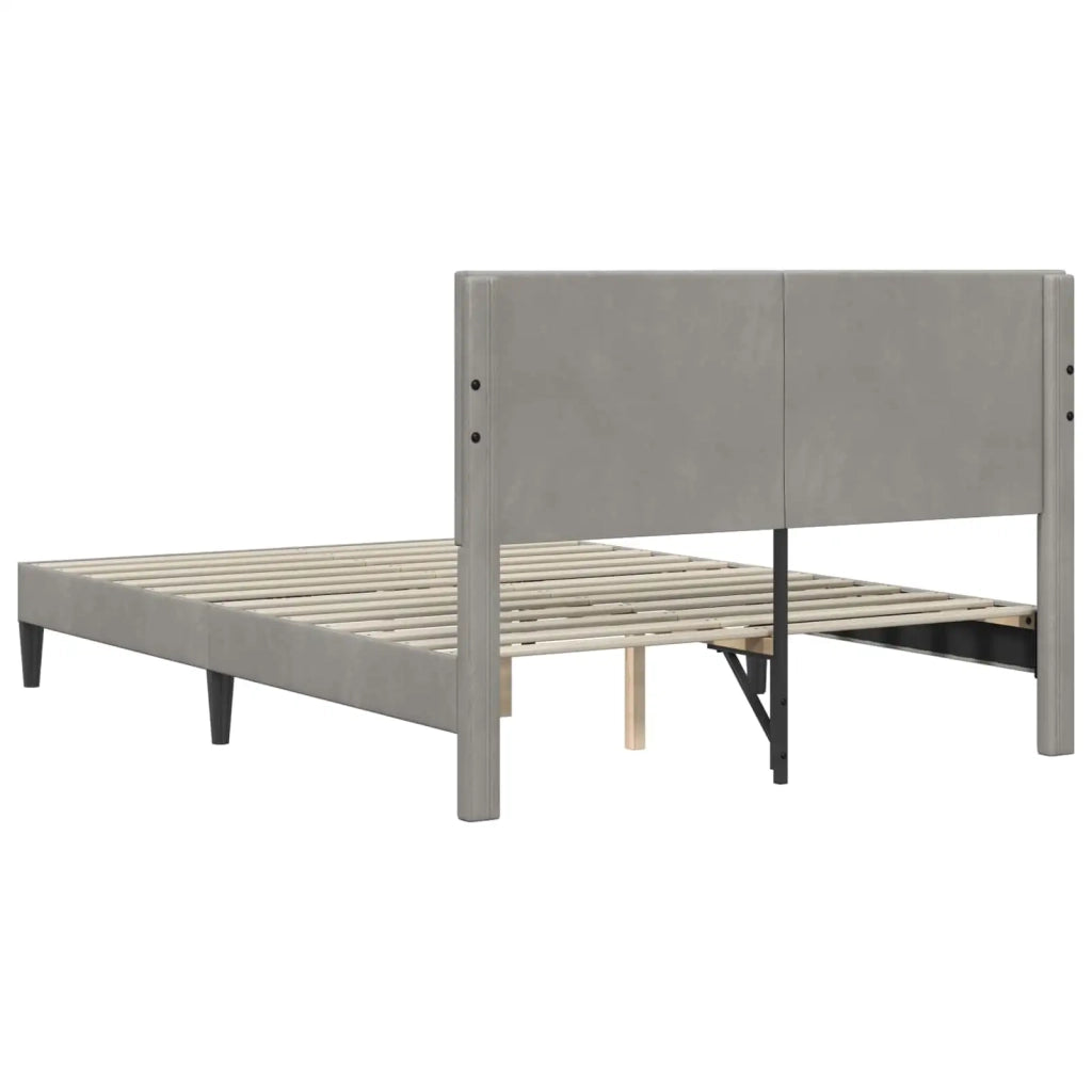 Struttura del letto Grigio Chiaro 120 x 190 cm Velluto 42027649