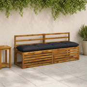 Cuscini per Panchina a 2 Pezzi VIANEN 100% Poliestere Blu Scuro 952979