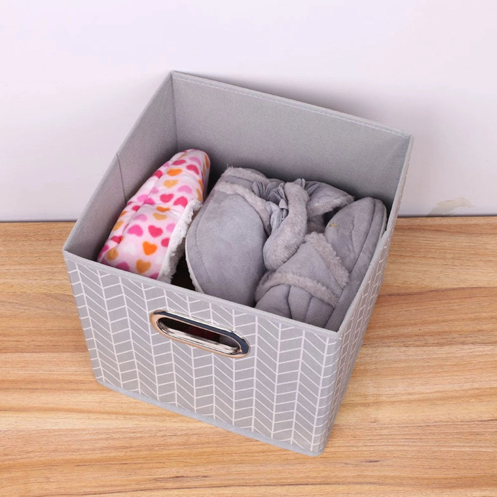 Trade Shop - Box Scatola Salvaspazio Armadio Contenitore Porta Oggetti Organizer 25x25x25 Cm -