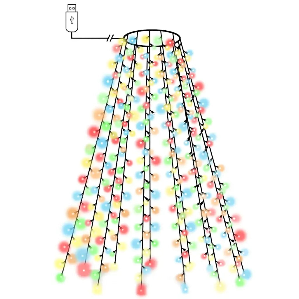 Rete di Luce per Albero di Natale 150 LED Multicolore 150 cm CFW9495973