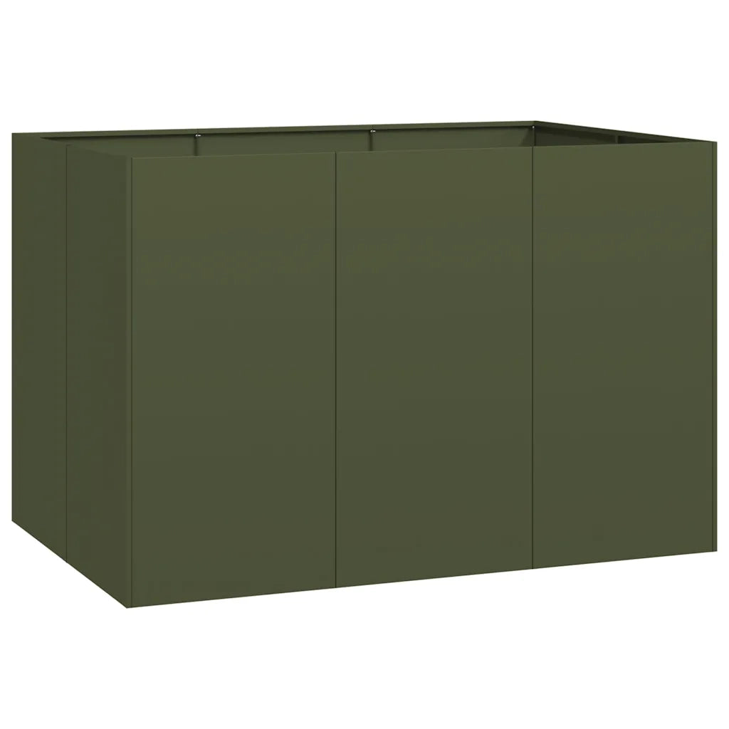 Fioriera Verde Oliva 120x80x80 cm in Acciaio 860790
