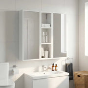 Armadio da bagno a muro con lo scaffale Bianco 20 x 14 x 70 cm 889295