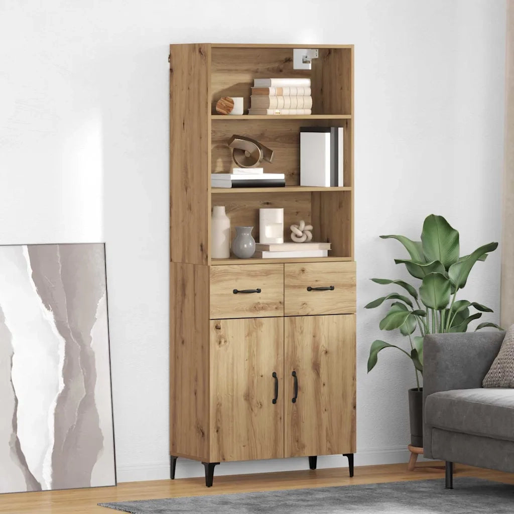 Credenza con Cassetto-Buffet-Armadio da cucina Rovere artigianale 69,5 x 34 x 180 cm 122500