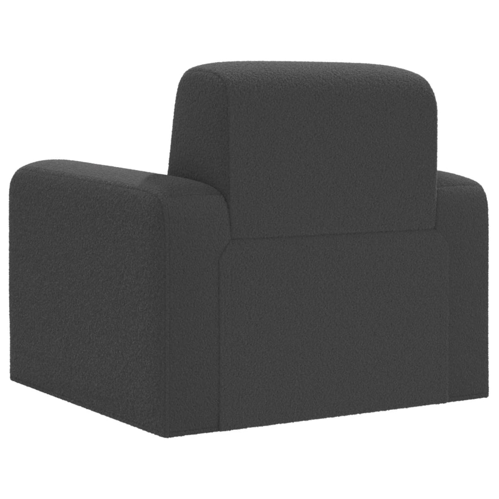 Poltrona-Divano Sedia-Poltroncina Grigio Scuro Boucl¨¦ 823018