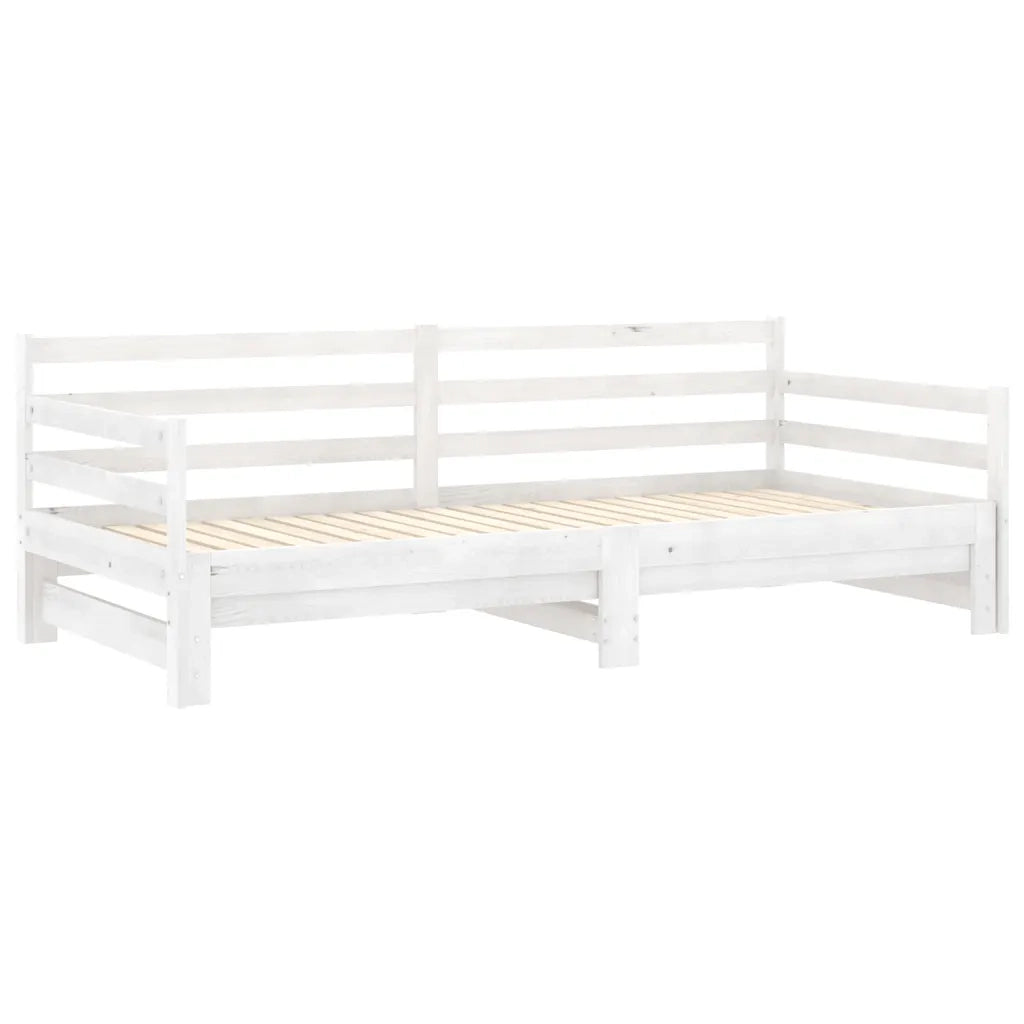 Dormeuse Estraibile 2x(90x200) cm Bianca in Massello di Pino cod mxl 65087