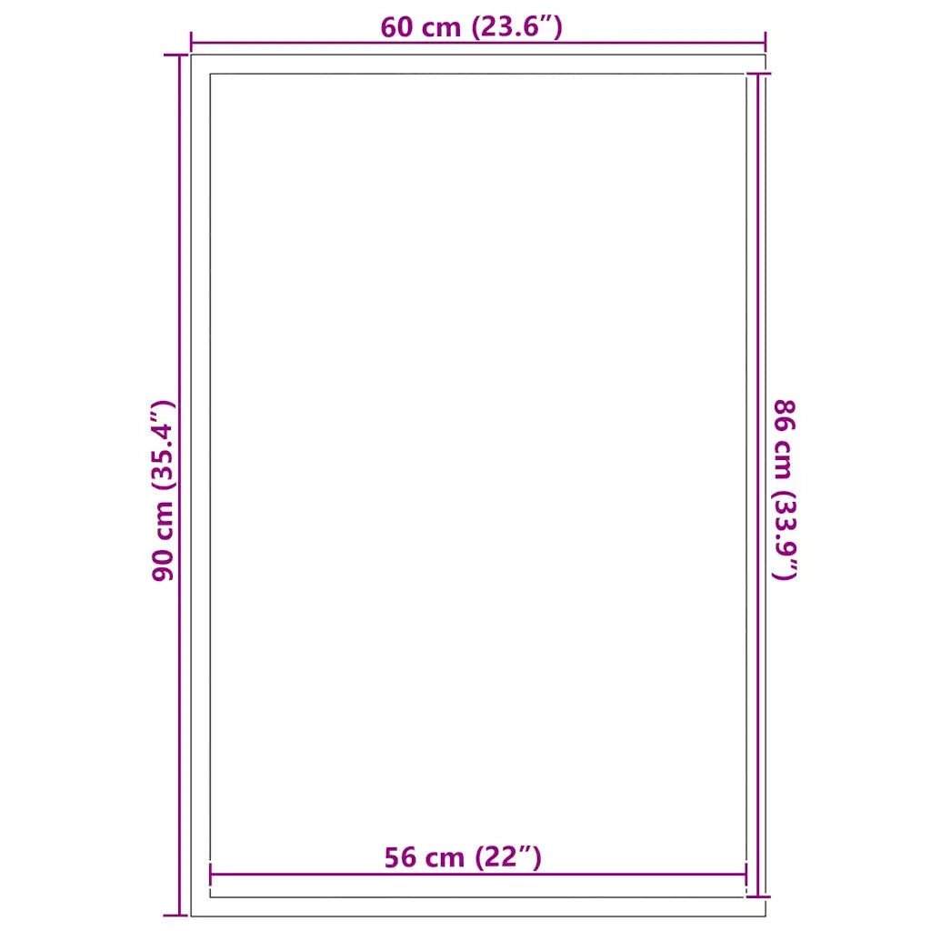 Zerbino Antracite 60x90 cm 4105547