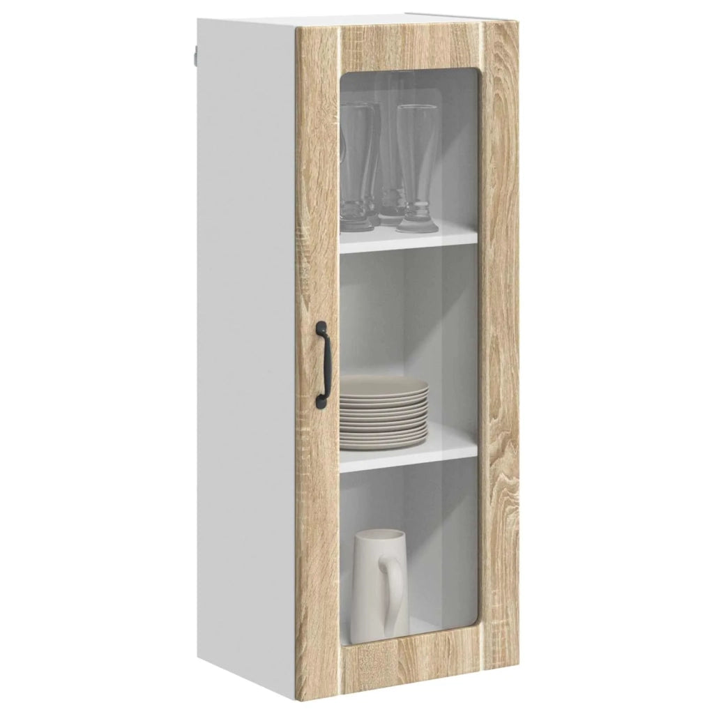 Mobile in vetro da parete LUCCA Rovere Sonoma 40 x 31 x 100 cm