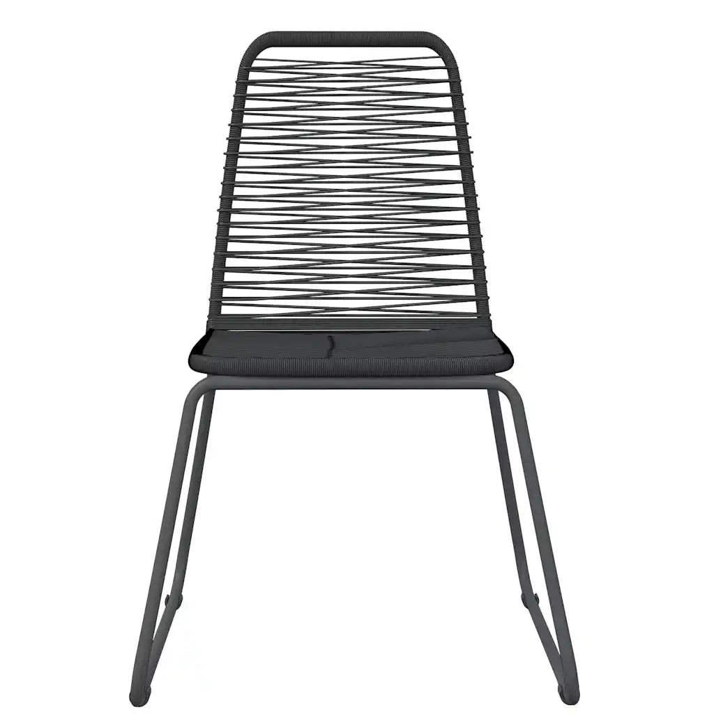 Set da Pranzo per Giardino 9 pz con Cuscini Nero 3099100