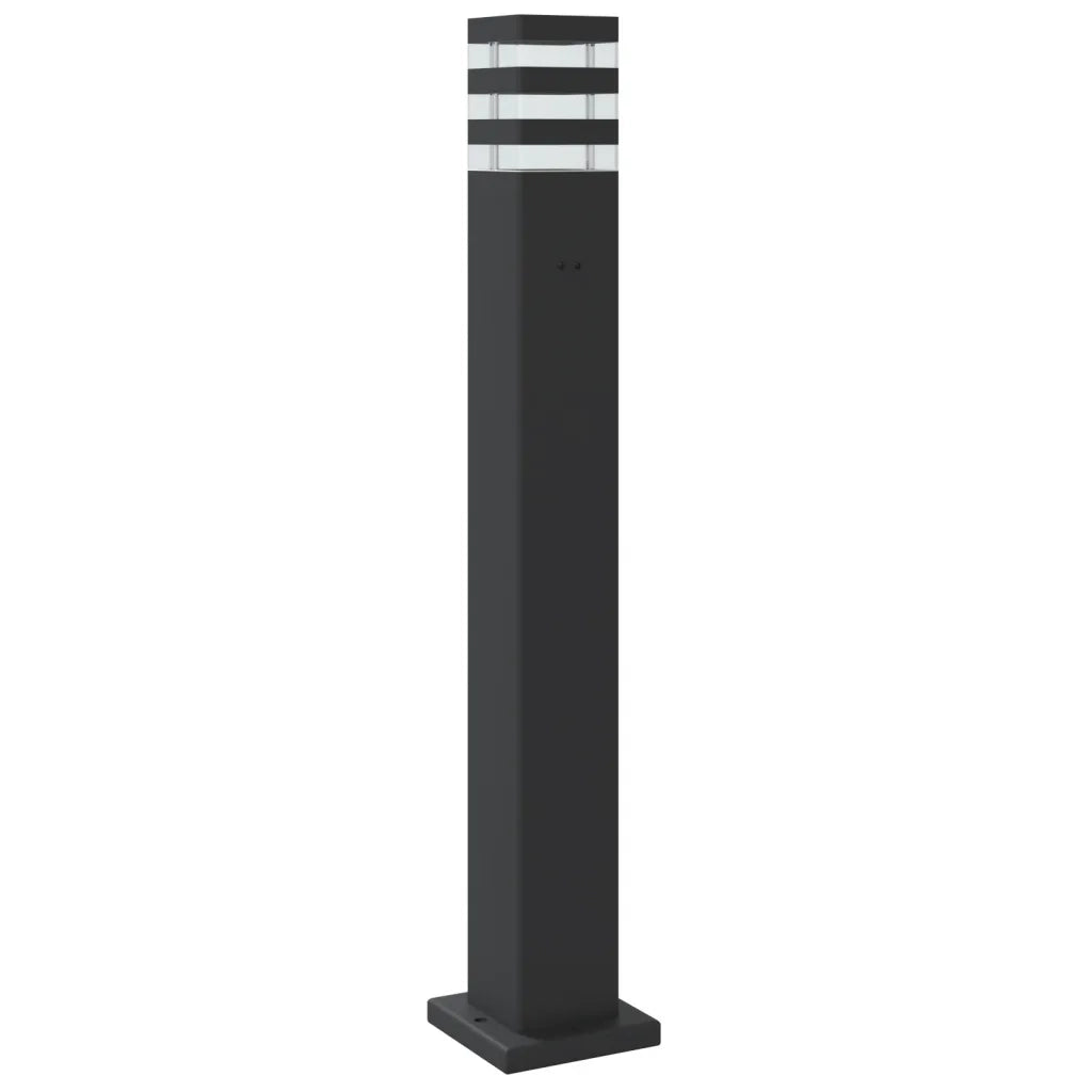 Lampada da Terra per Esterni con Sensore Nera 80cm in Alluminio CFW9889700