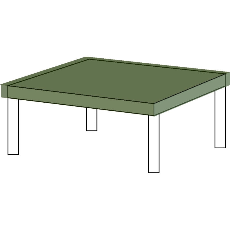 Copertura per piano tavolo - NERO L 240 x P 100 x H 10 cm TITANIUMÂ®