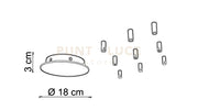 BASE-9R OS Base a raggio d.18cm 9 luci oro spazzolato