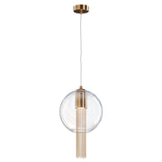 Lampada a sospensione Maytoni Flusso vetro bronzo Ø25 GU10