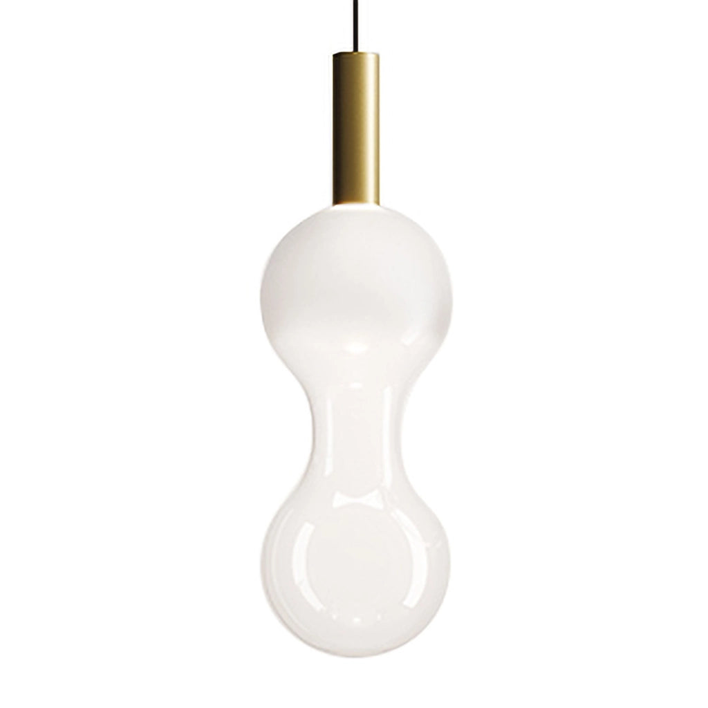 Zafferano Lampada a sospensione Sfer'Otto con diffusore in vetro borosilicato soffiato, finitura Oro e Trasparente sabbiato, LED 8W 3000K IP40