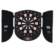 Bersaglio elettronico per freccette con istruzioni vocali (voce in inglese), display a LED, 6 freccette, 26 giochi, 185 varianti, macchina per