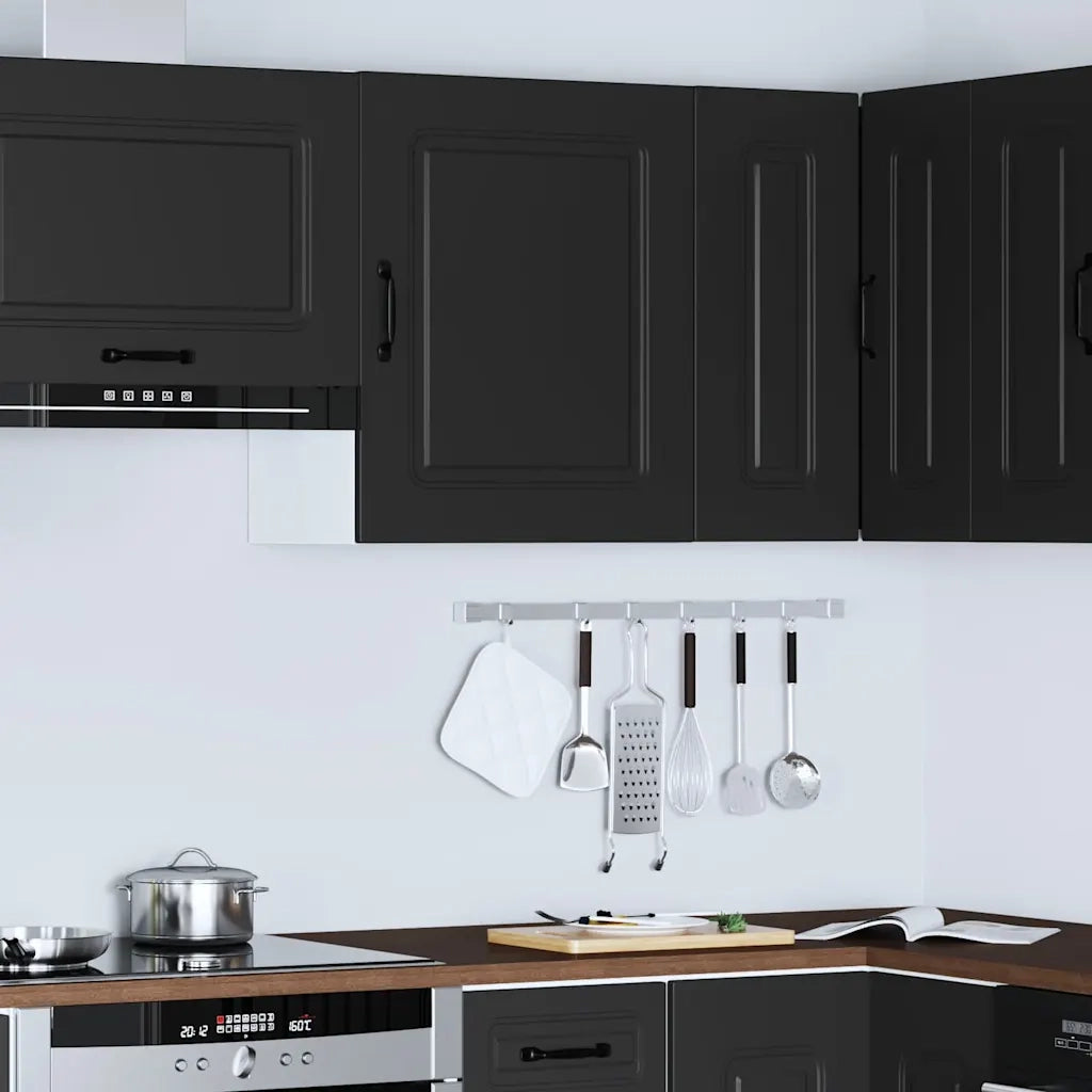 Pensile da cucina Kalmar in Legno Multistrato Nero 853559