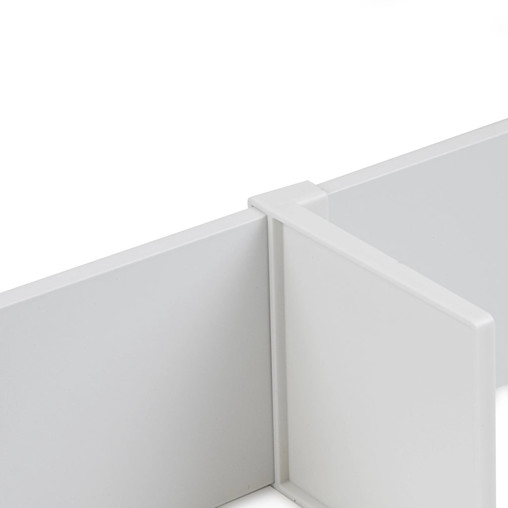 Emuca Set di divisori per interni dei casseti Vertex-Concept, 900, Verniciato bianco, Alluminio e Tecnoplastica, 1 u.