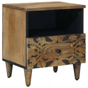 Mobiletto da Letto con cassetto Marrone 40 x 33 x 46 cm