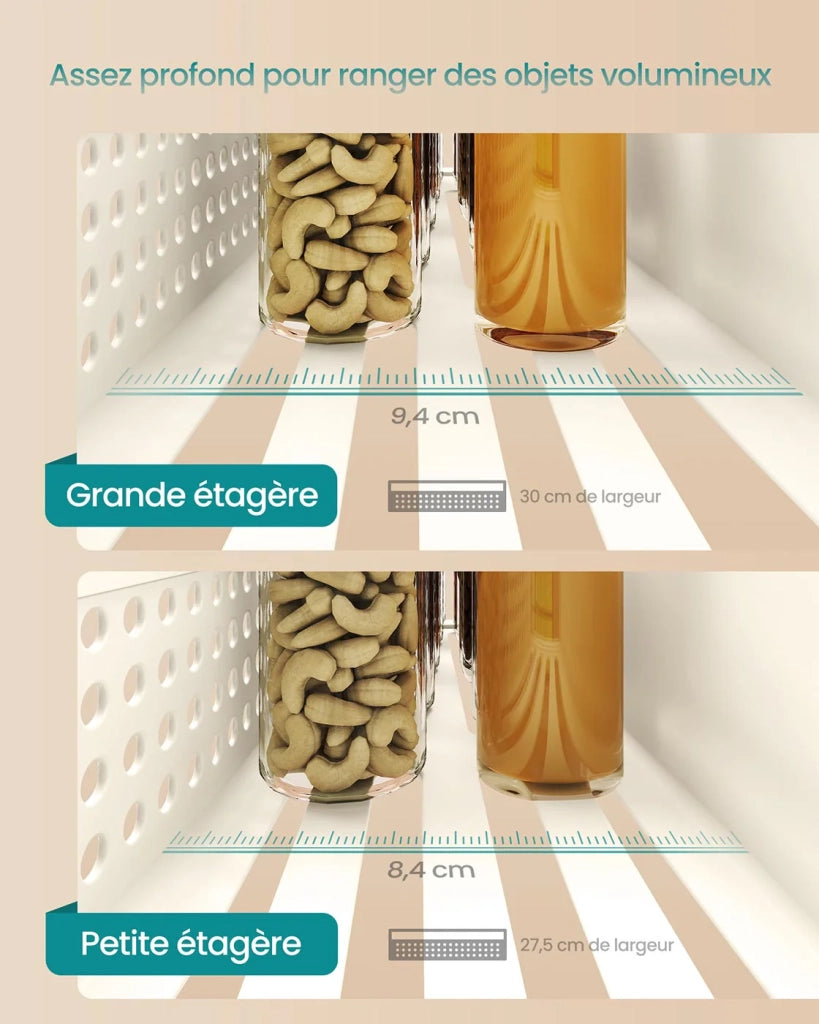 Porta spezie magnetico set da 4 organizer da cucina non richiede fori per cucina frigorifero microonde lavatrice beige 12_0005552