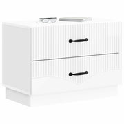 Comodino | Armadio da Notte | Mobiletto da notte con cassetto Bianco Lucido 62 x 34,5 x 44,5 cm