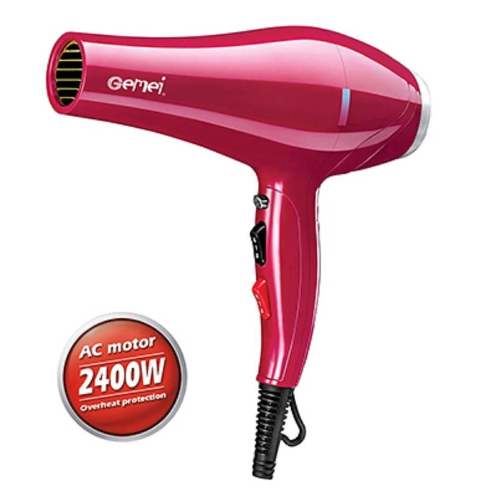 Trade Shop - Asciugacapelli Professionale Phon Gm1753 2400w 2 Velocita' Pulsante Vento Freddo -