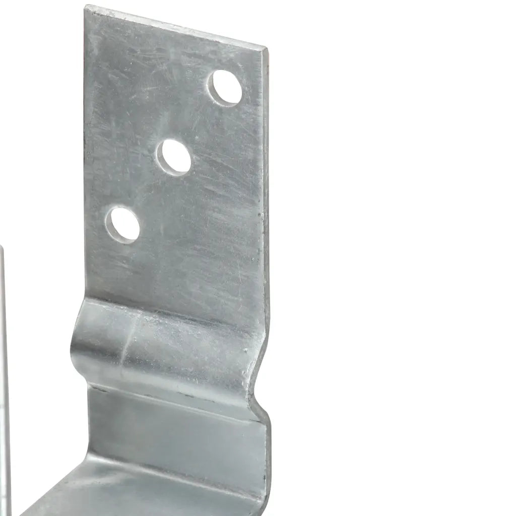 vidaXL Picchetti per Recinzione 6 pz Argento 10x6x15cm Acciaio Zincato