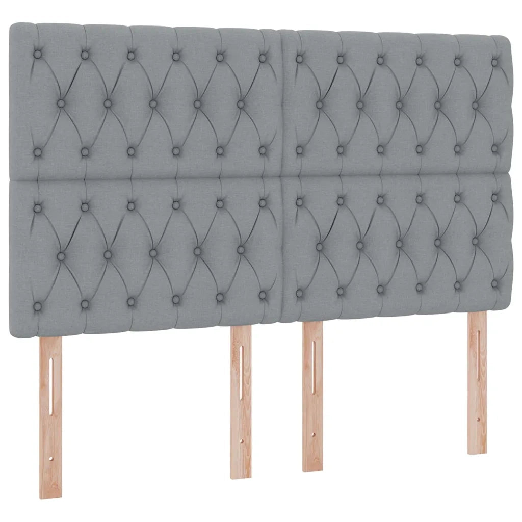 Letto con contenitore LED e materasso Grigio Chiaro