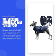 Impermeabile giacca per cani - Giacca per cani con cinturino - Strisce riflettenti - Cinturino regolabile - D-ring in acciaio inossidabile - Adatto per cani piccoli - Giacca per cani