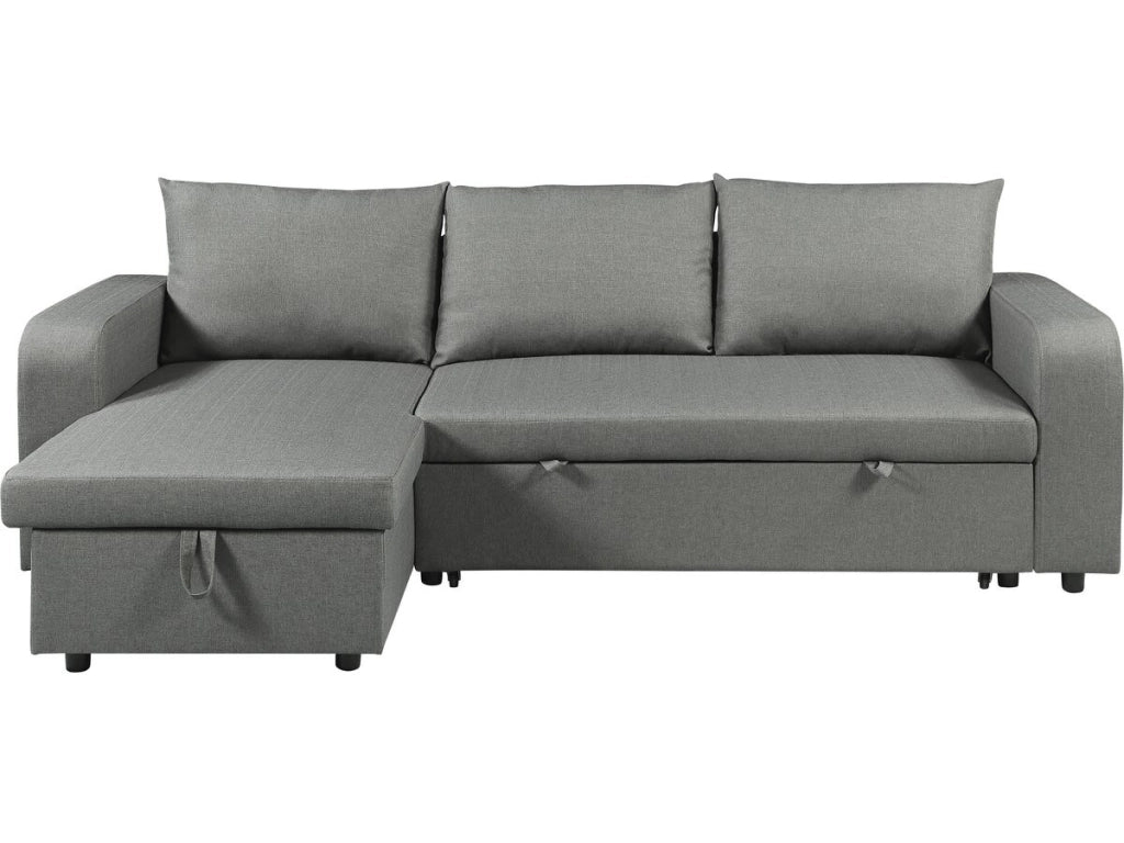 Divano angolare reversibile/convertibile in tessuto "Victor" - 3 posti - Grigio