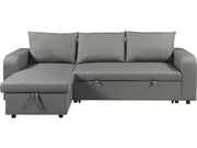 Divano angolare reversibile/convertibile in tessuto "Victor" - 3 posti - Grigio