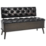 Panca contenitore con schienale 110 cm materiale sintetico nero 02_0010890