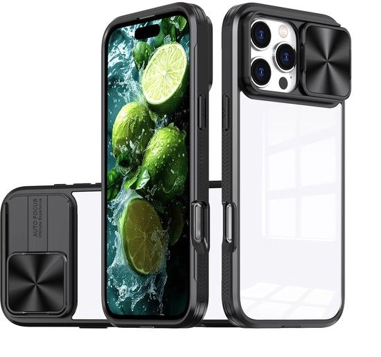 Custodia per telefono con retro illuminato trasparente - protezione robusta - nero - TPU siliconico