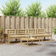 Set di divani da esterno 4 pz Bianco e Beige 3386037