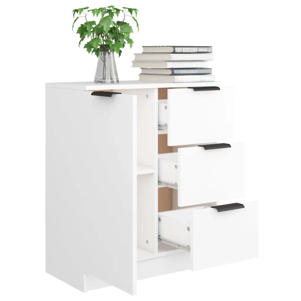 Credenza | Madia | Buffet da pranzo | Armadio da pranzo Bianca 60x30x70 cm in Legno Multistrato