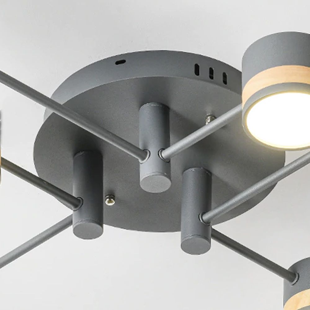 Lampada Da Soffitto Grey Grigia APP529-6C