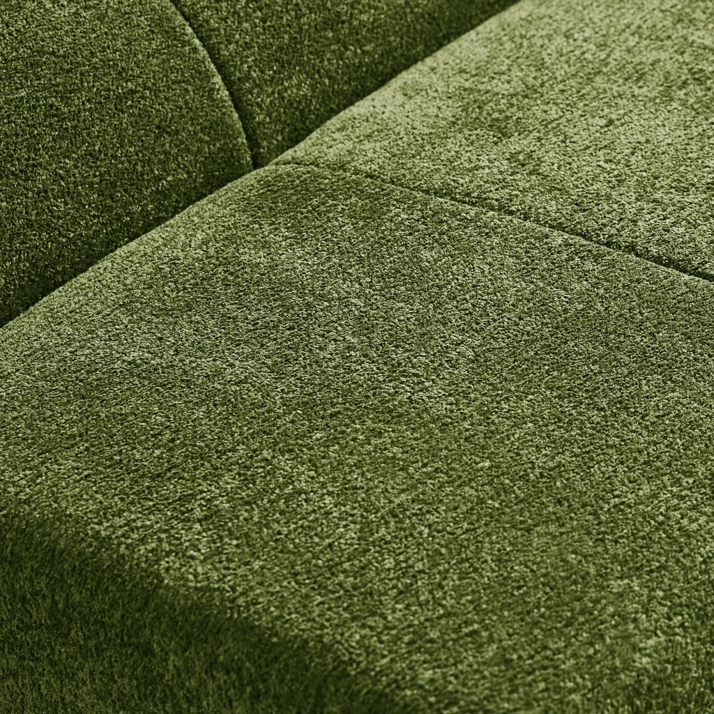 Poltrona in velluto con schiuma ad alta densità design ergonomico senza montaggio per soggiorno e ufficio verde